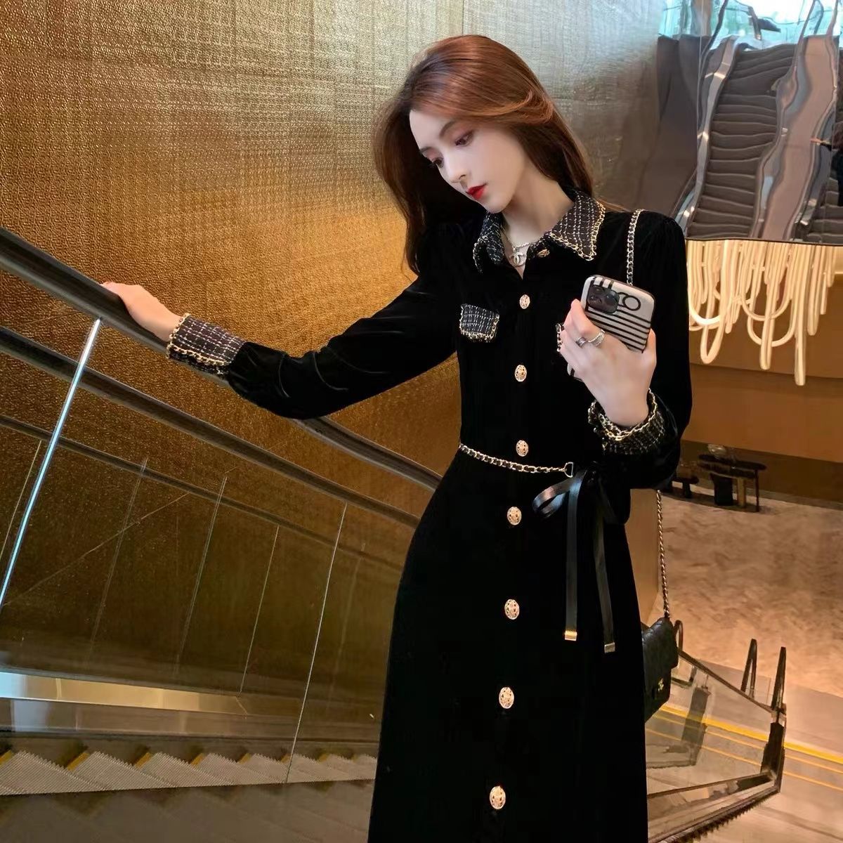 Elegant Chanel Style Dress for Women Autumn Collection High End Sli Cyrenthia Luxe Fashion