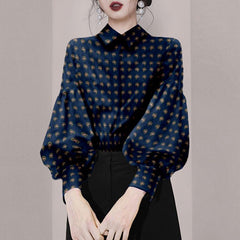 Vintage Floral Bell Sleeve Shirt | Korean Chic Statement Blouse - Cyrenthia Luxe Fashion